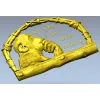 Pensive Monkey Key Holder - STL 3D model for CNC