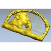 Pensive Monkey Key Holder - STL 3D model for CNC