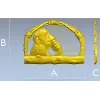 Pensive Monkey Key Holder - STL 3D model for CNC