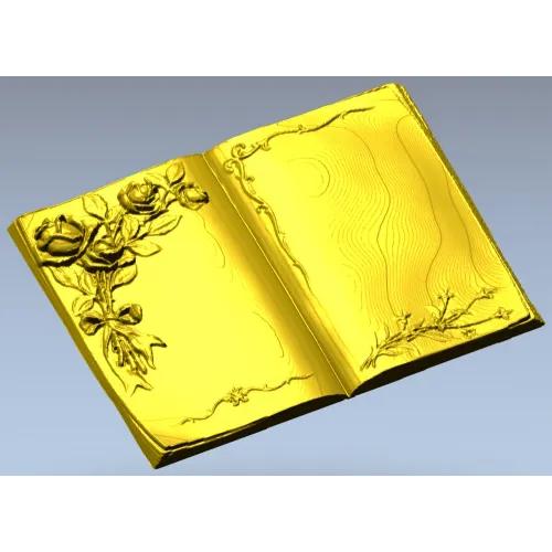 Книга с розами - 3D модель STL для ЧПУ