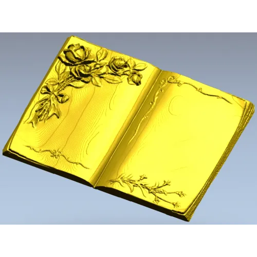 Книга с розами - 3D модель STL для ЧПУ