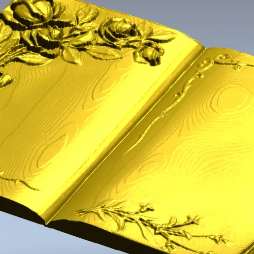 Книга с розами - 3D модель STL для ЧПУ