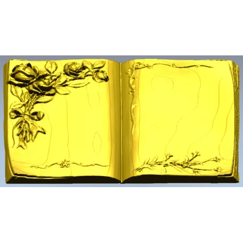 Книга с розами - 3D модель STL для ЧПУ
