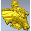 Рельеф "Ковбой и скакун" - 3D модель STL для ЧПУ