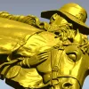Рельеф "Ковбой и скакун" - 3D модель STL для ЧПУ
