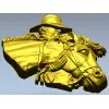 Рельеф "Ковбой и скакун" - 3D модель STL для ЧПУ
