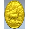 Овальный медальон "Козёл в горах" - 3D модель STL для ЧПУ