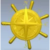 Морской компас-руль - stl модель для ЧПУ