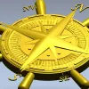 Морской компас-руль - stl модель для ЧПУ