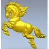Leaping Horse - High-Relief 3D STL Model for CNC Milling