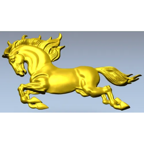 Leaping Horse - High-Relief 3D STL Model for CNC Milling