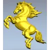 Leaping Horse - High-Relief 3D STL Model for CNC Milling