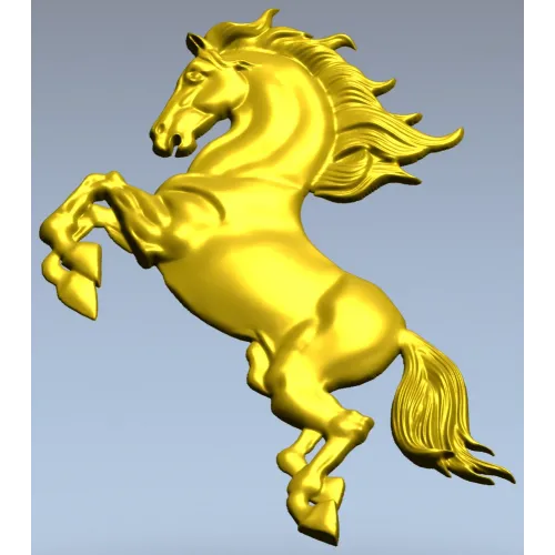 Leaping Horse - High-Relief 3D STL Model for CNC Milling