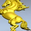 Leaping Horse - High-Relief 3D STL Model for CNC Milling