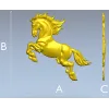 Leaping Horse - High-Relief 3D STL Model for CNC Milling