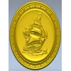 Oval Ship Medallion STL for CNC Routing
