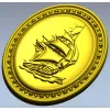 Oval Ship Medallion STL for CNC Routing