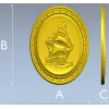 Oval Ship Medallion STL for CNC Routing