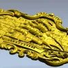 Декоративный картуш с парусником - 3D модель STL для ЧПУ