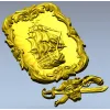 Ship Relief Plaque STL - 3D model for CNC router