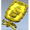 Ship Relief Plaque STL - 3D model for CNC router