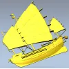 Декоративная джонка - 3D модель в формате STL для ЧПУ