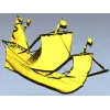 3D модель парусника в формате STL для ЧПУ - барельефный корабль
