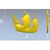 3D модель парусника в формате STL для ЧПУ - барельефный корабль
