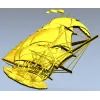 3D модель корабля в формате STL для ЧПУ - детализированный рельеф парусника