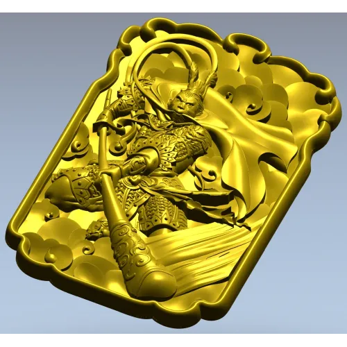 Sun Wukong Monkey King high-relief STL model for CNC milling