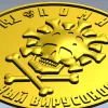 Coronavirus Skull Coin - STL 3D model for CNC
