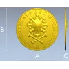 Coronavirus Skull Coin - STL 3D model for CNC