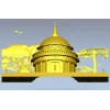 Костёльная ротонда - высокорельефная 3D модель STL для ЧПУ