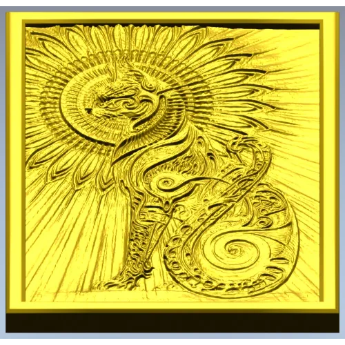Кот-Солнце - рельефная 3D модель STL для ЧПУ