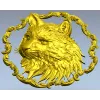 Cat Head Medallion STL - Detailed Bas-Relief for CNC