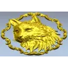 Cat Head Medallion STL - Detailed Bas-Relief for CNC