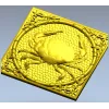 Crab Medallion Relief - STL 3D model for CNC