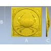 Crab Medallion Relief - STL 3D model for CNC