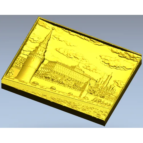 Kremlin Embankment bas-relief - STL 3D model for CNC carving