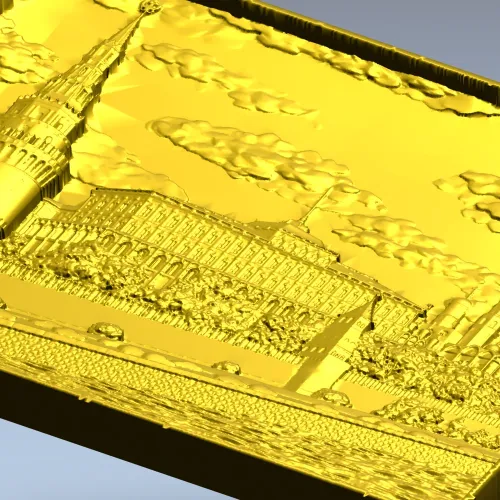 Kremlin Embankment bas-relief - STL 3D model for CNC carving