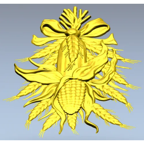 Corn & Wheat High-Relief STL for CNC