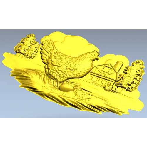 Курочка на ферме - 3D модель в формате STL для ЧПУ