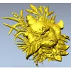 3D модель STL панно "Три курочки в траве" для ЧПУ