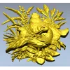 3D модель STL панно "Три курочки в траве" для ЧПУ