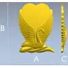 Лебединое Сердце - 3D модель STL для ЧПУ