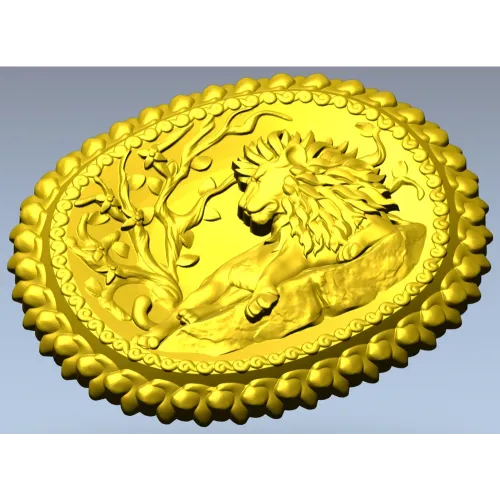 Медальон с львом - 3D модель STL для ЧПУ