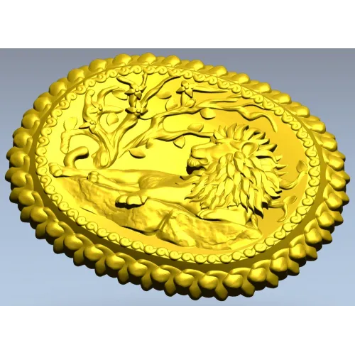 Медальон с львом - 3D модель STL для ЧПУ