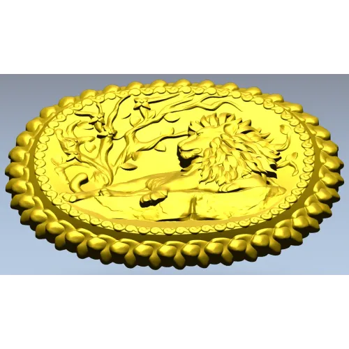 Медальон с львом - 3D модель STL для ЧПУ
