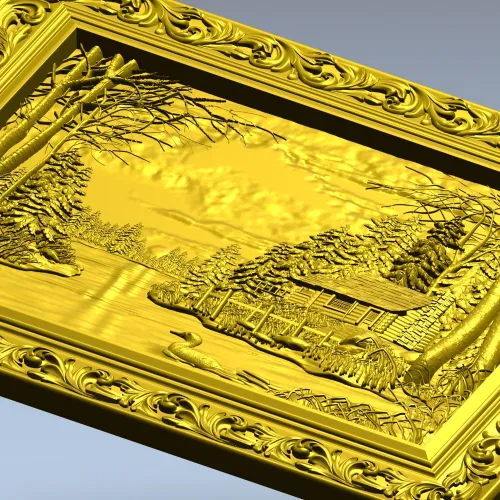 STL модель панно "Лесная Рапсодия" - 3D рельеф для ЧПУ