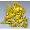 Forest Struggle - high-relief STL 3D model for CNC carving